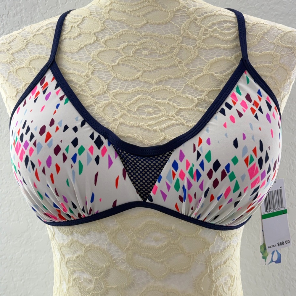 Malibu Dream Girl Y2K Bikini Top Large Multicolor NWT